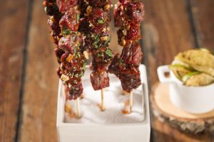 Argentine angus beef loin skewer